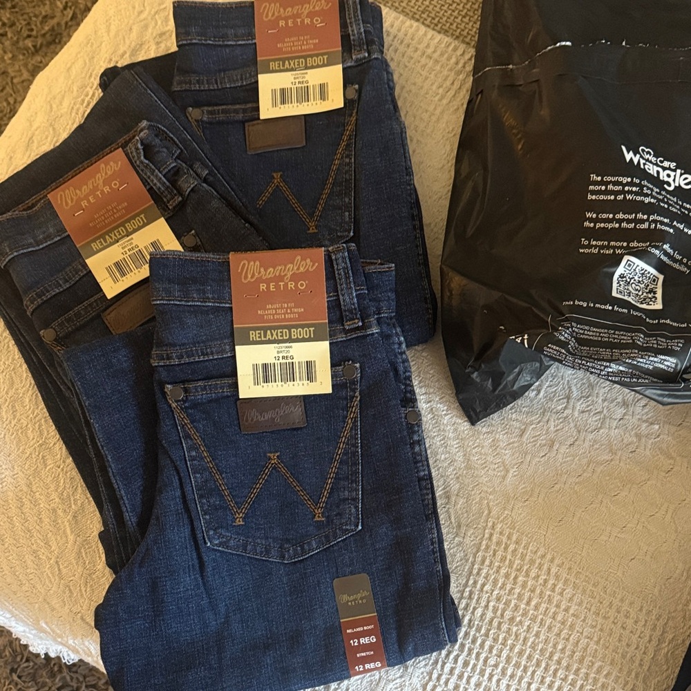 Wrangler Boys Relaxed Bootcut Jeans - Deep Indigo